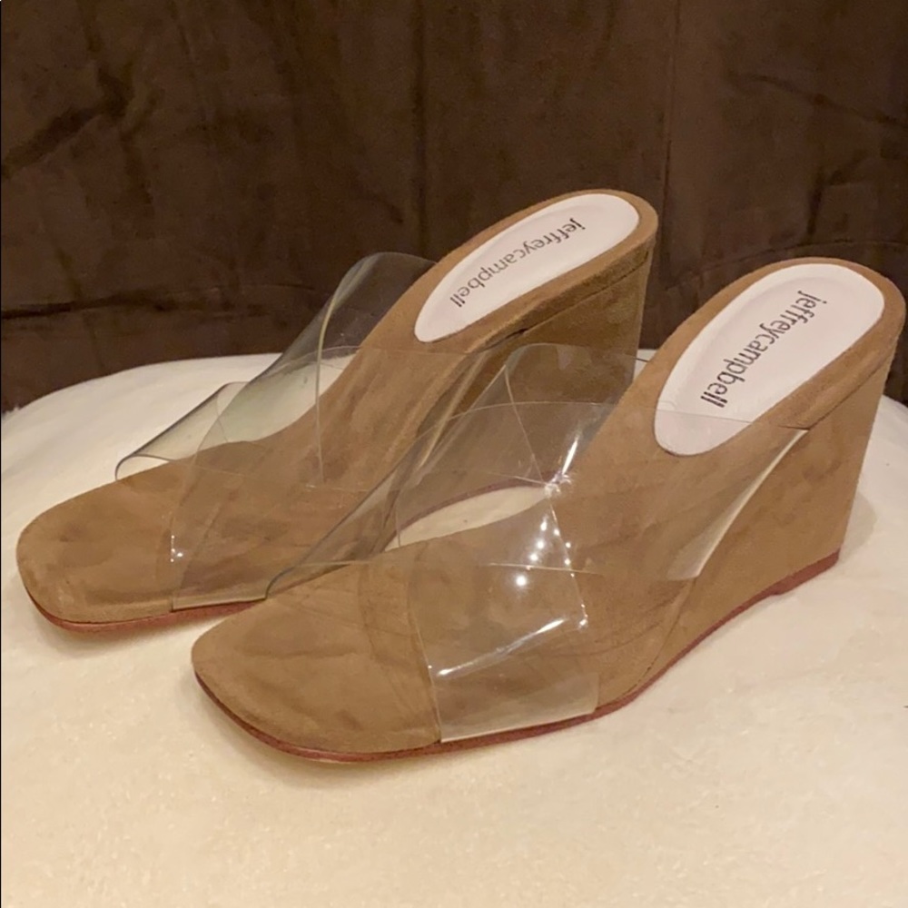 Jeffrey Campbell clear wedges